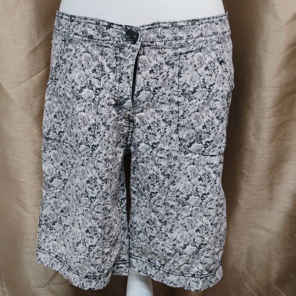 Oleg Cassini Y2K Sport Floral Bermuda/Board Shorts  Gray Black Pink Mens Medium